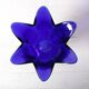 Cobalt Blue Vintage Glass Vase / Mid-century Tulip Flower Vase. Portugal