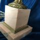 Lamp in pink marble and bronze