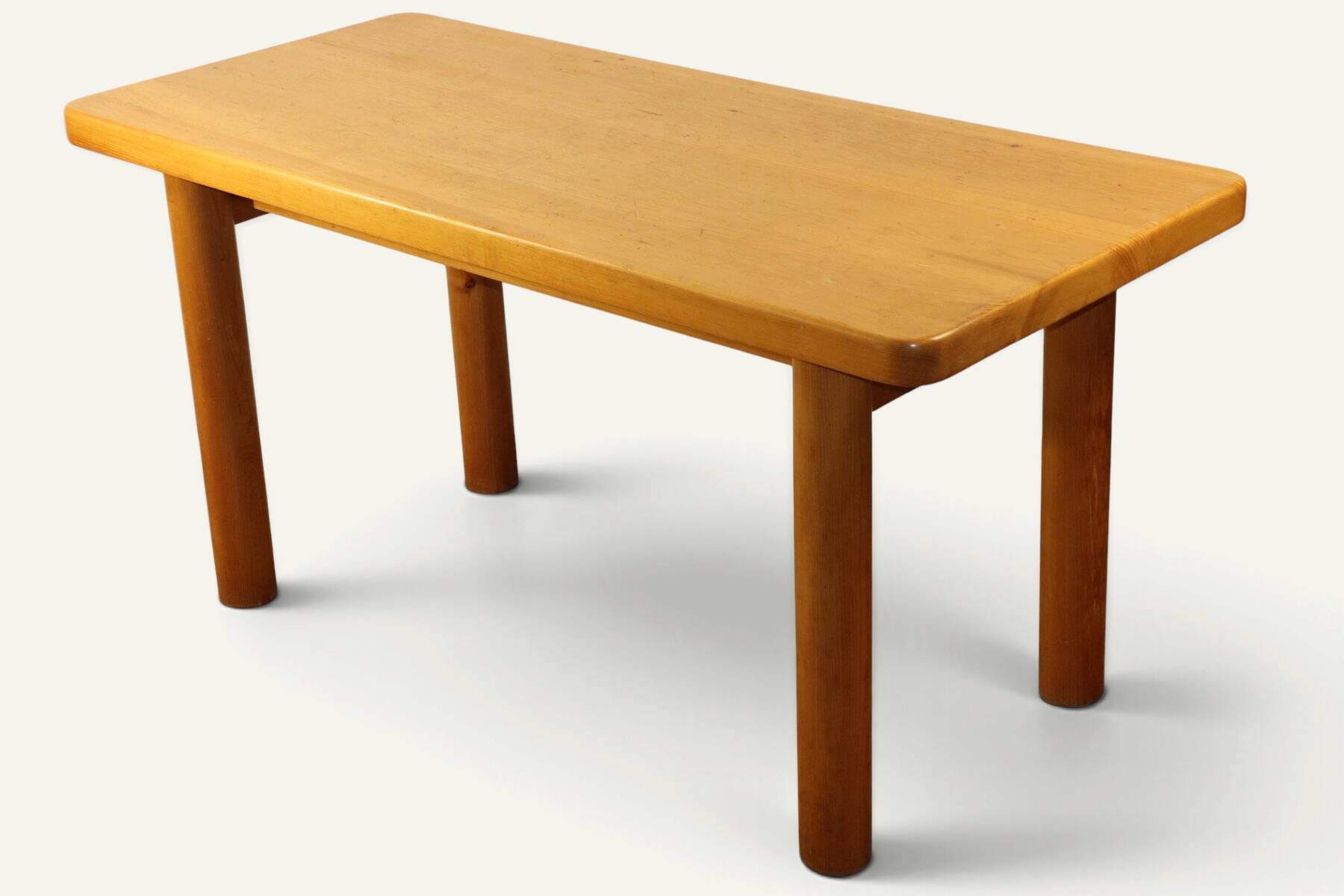 Table René Martin en pin massif moderniste, 1960