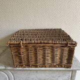 Old wicker suitcase