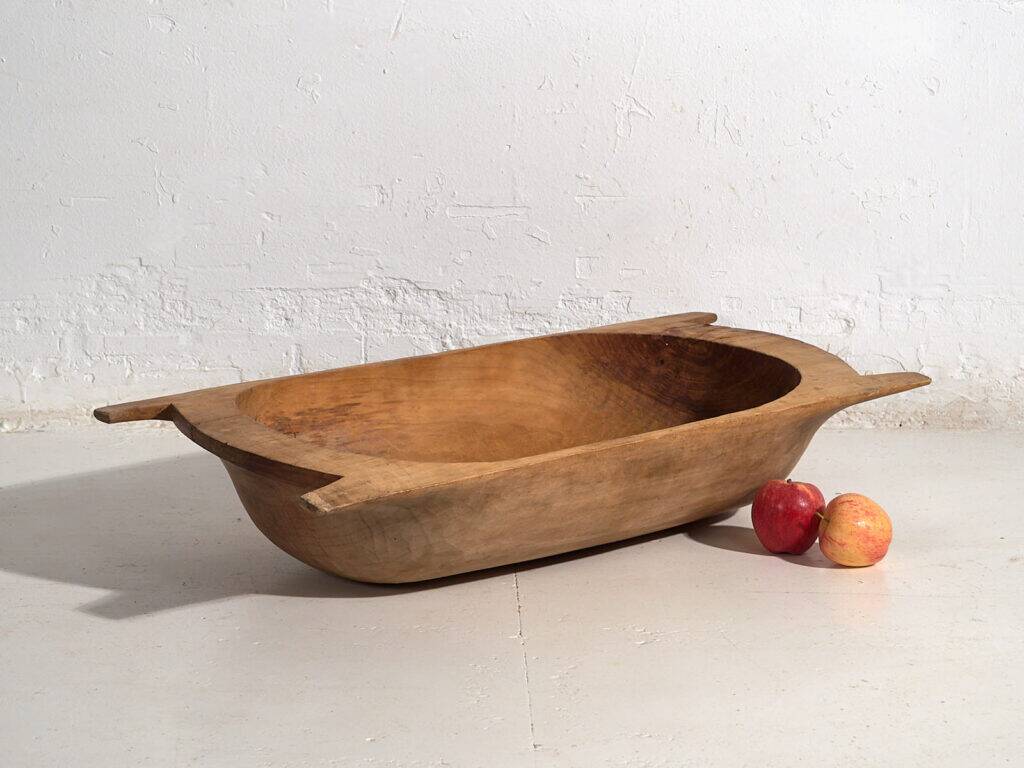 Antique solid wood wabi-sabi bowl (c.1900) #9