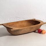 Antique solid wood wabi-sabi bowl (c.1900) #9