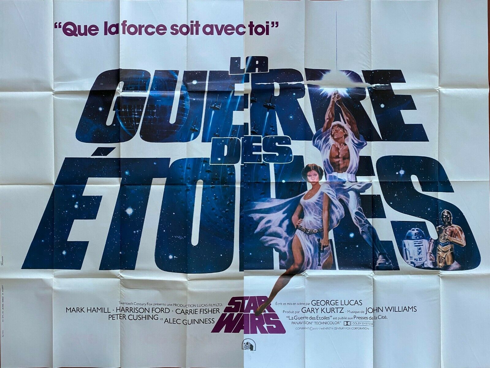 Original movie poster "Star Wars" Star Wars, George Lucas 150x200cm 1977