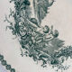 Assiette creuse terre de fer St Amand modèle trianon verte - faïence a