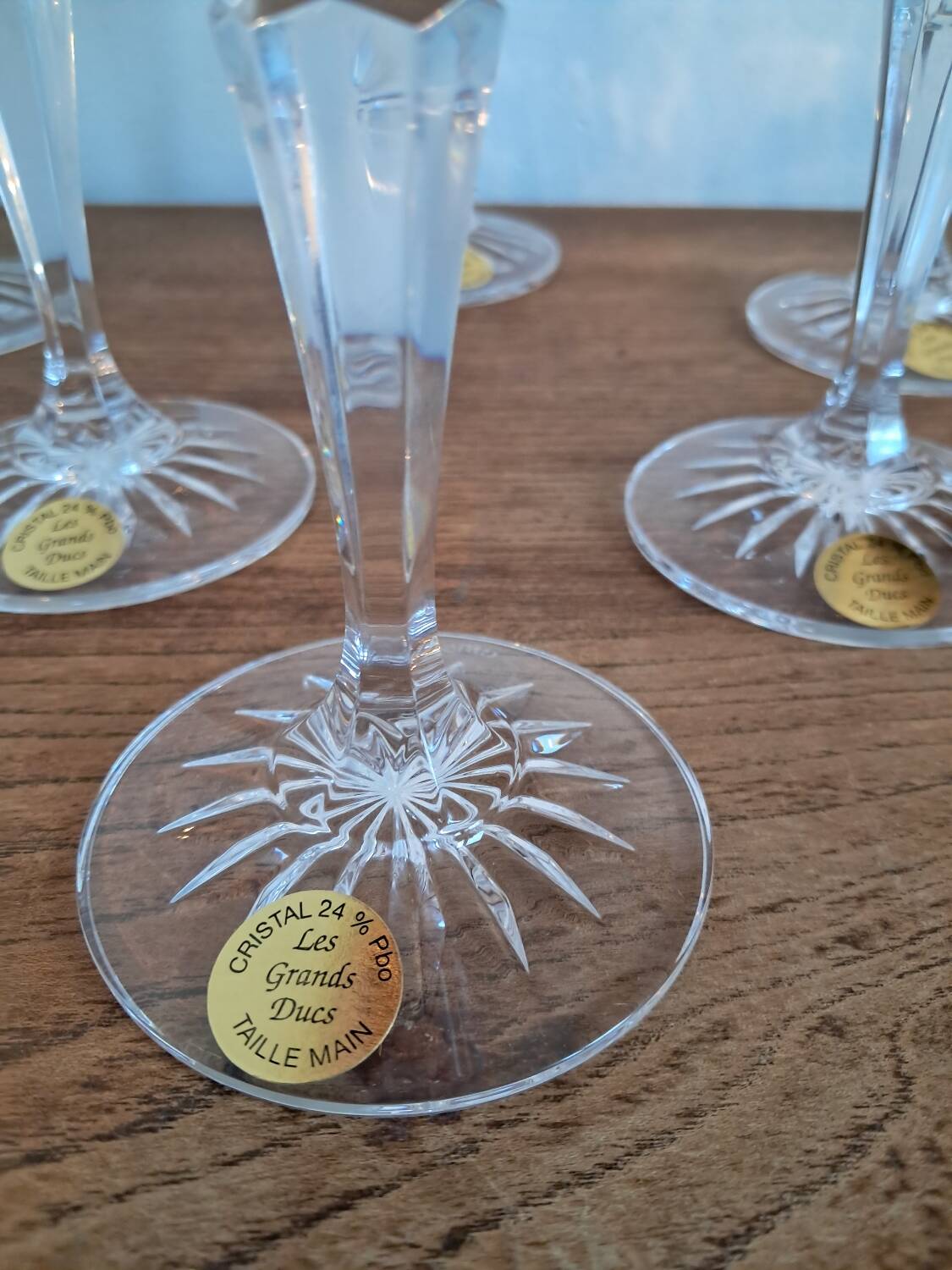 6 verres à vin en cristal de Lorraine neufs