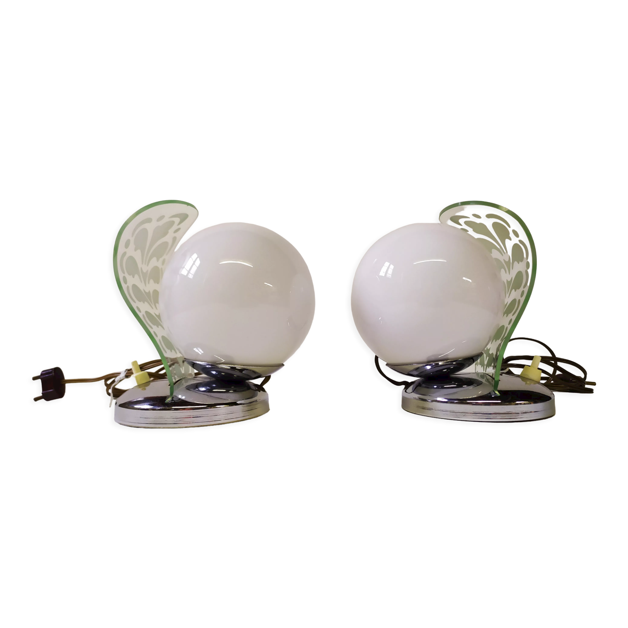 Small Art Deco Table Lamps, Set of 2, 1920