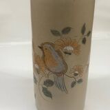 Vase manchette à l’oiseau en grès belge Lardinois