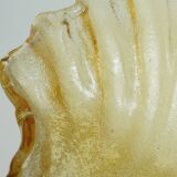 no. 1 of 2  mid century modern SCONCE wall lamp lustrous glass shell brass