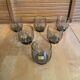 Set of 6 luminarc glasses grey smoke 1970s vintage #e395