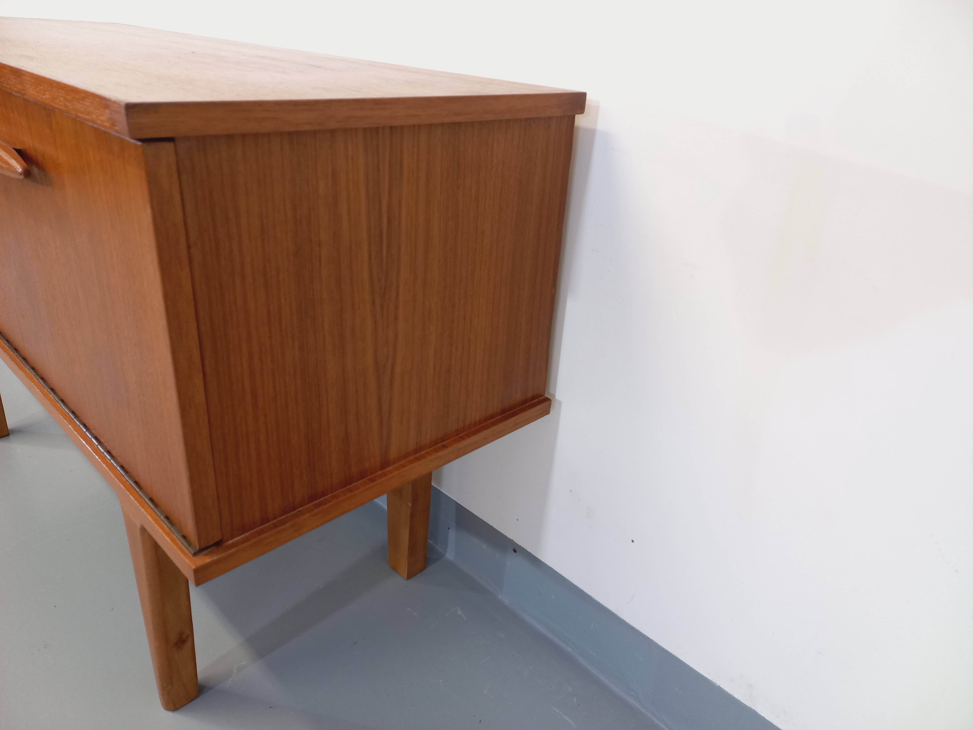 Small vintage Scandinavian teak sideboard from the 60s