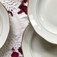 6 deep plates white porcelain with gold decoration Sologne Lamotte