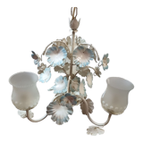 Lustre Floreart 3 feux, Italie, 1970