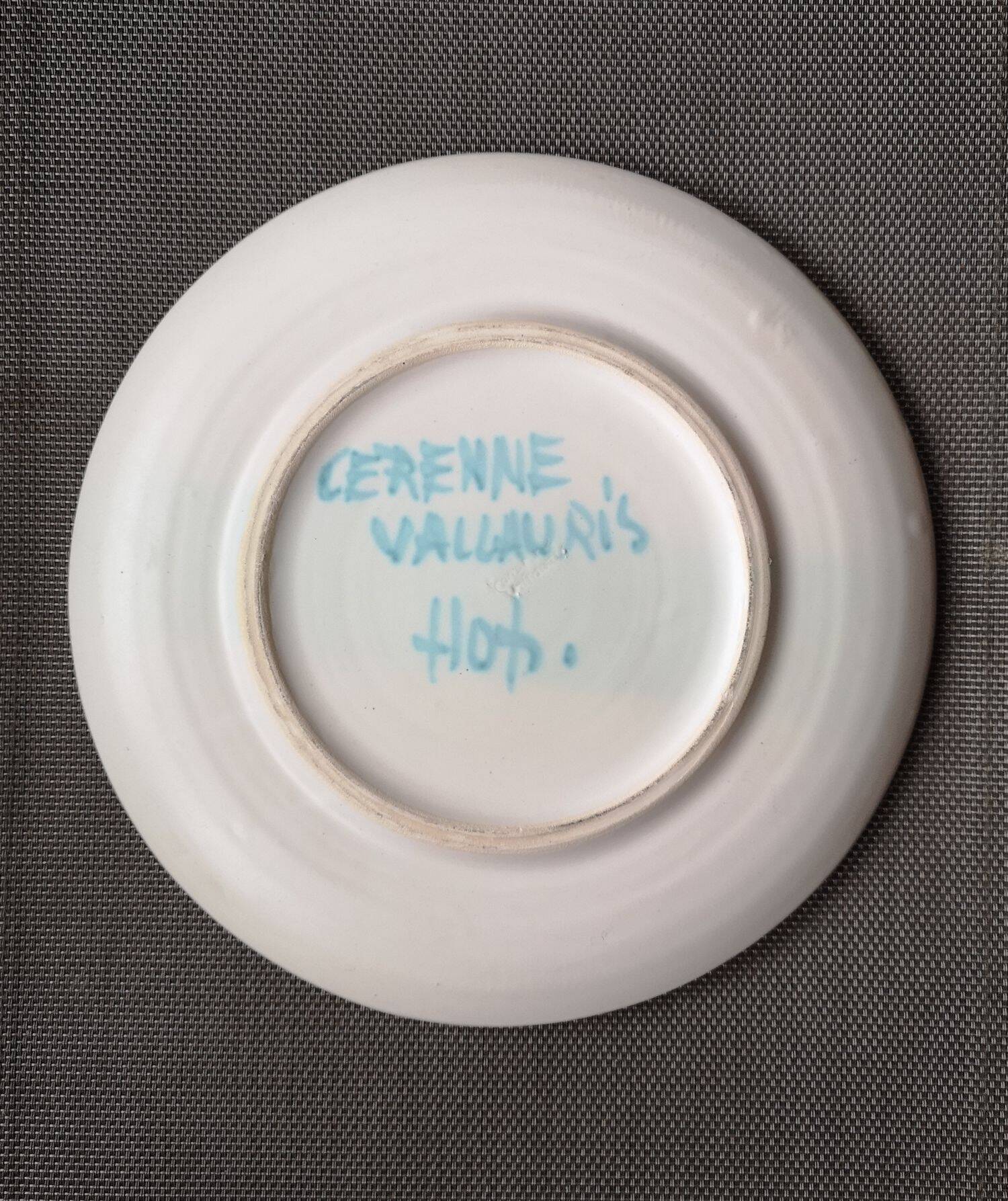 Enamelled ceramic plate with fish decoration - Gérard Hofmann - Vallauris - 1950s