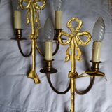 Paire d’appliques en bronze doré, style Louis XVI