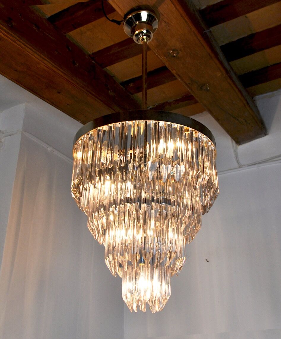 Venini chandelier, 4 levels, Murano glass, Italy, 1970