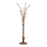 Hollywood Regency Gold flower shaped floor lamp 1980s