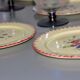 Eleven vintage plates in fine earthenware from Longchamp, Padua model.
