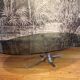 Oval coffee table, 1970s, smoked glass
