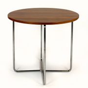 Restored Bauhaus Tubular Steel Round Table And 4 Chairs By M. Stam, 1930s