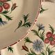 Dessert plates in faience from Desvres, hand-decorated.