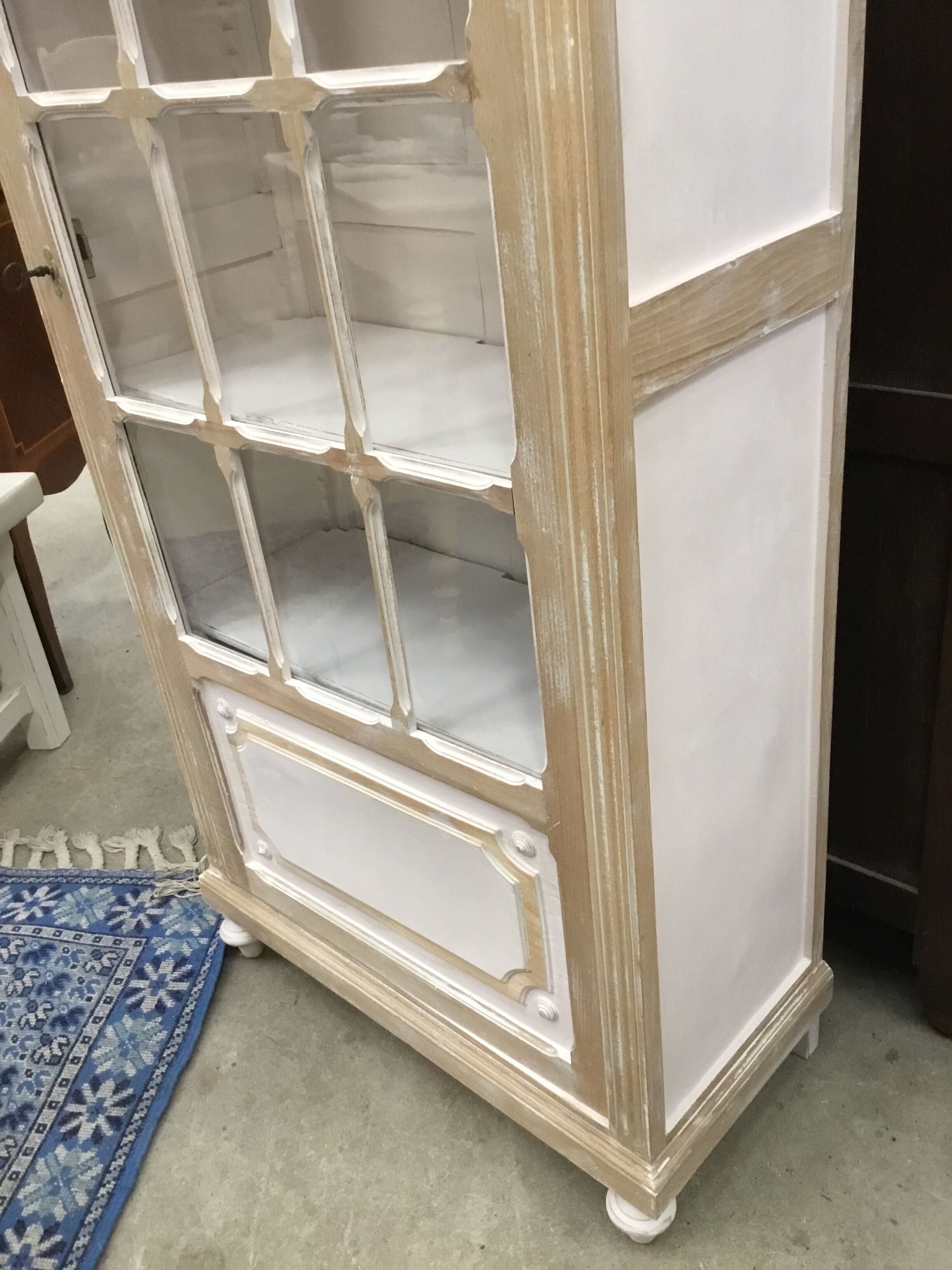 Painted window with a glass door