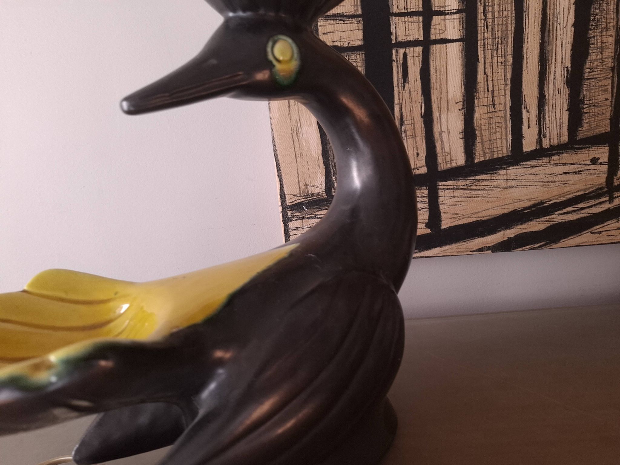 Pied de lampe en ceramique annees 50's
