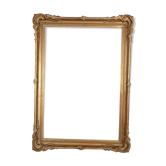 Old gilded stucco wood ear frame 63x45.5 cm, foliage 56.4x39 cm SB