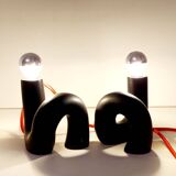 Pair of ceramic designer lamps