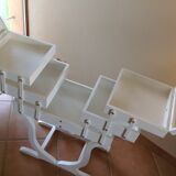 Worker painted wooden art deco form