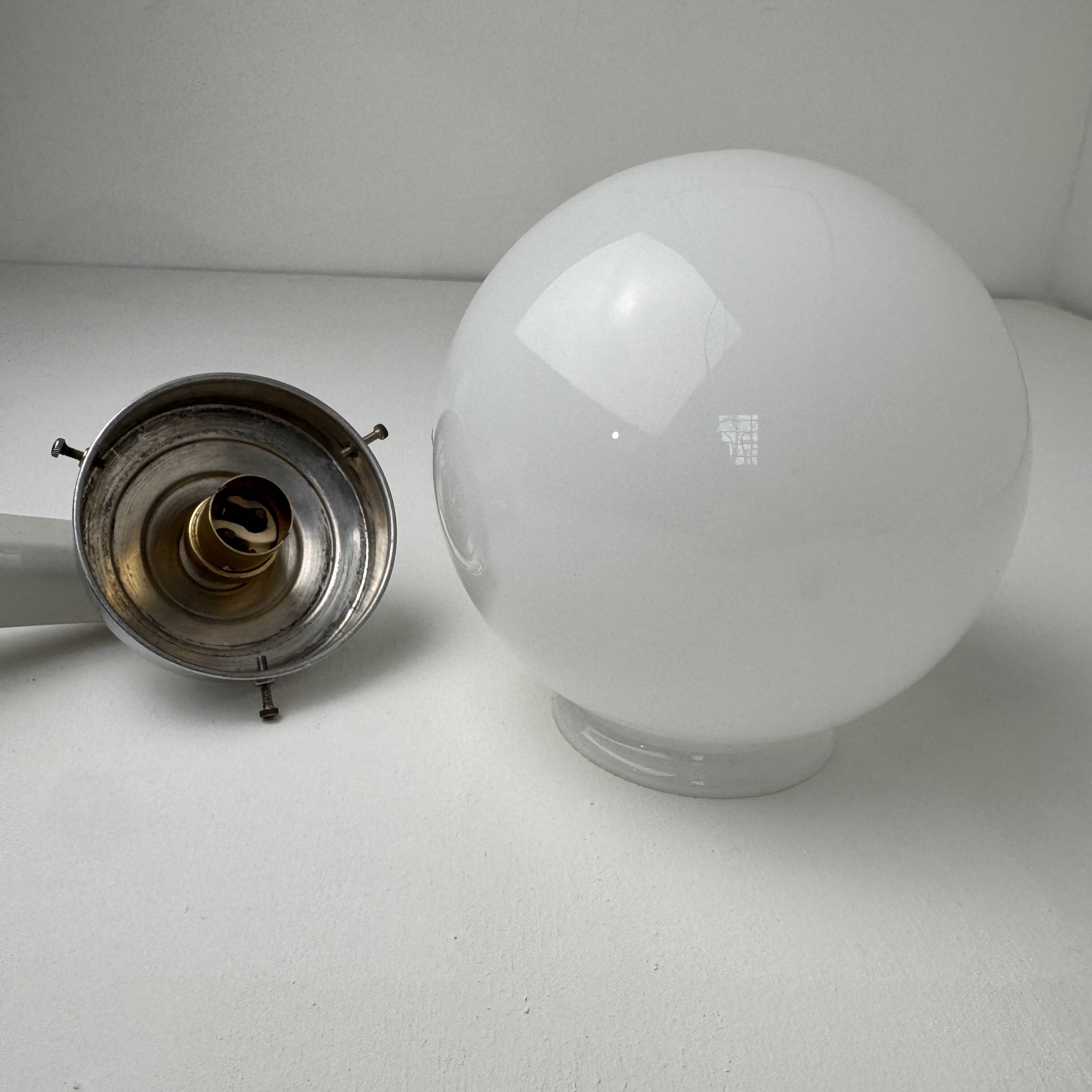 Pair of vintage opaline wall sconces