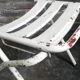 Chaise pliante en acier industriel