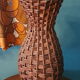 Vase panier en osier rotin