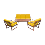 Sofa, armchairs, and table by Peter Hvidt for France & Son