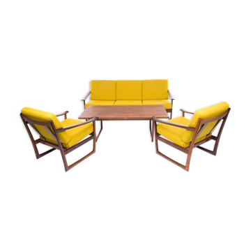 Sofa, armchairs, and table by Peter Hvidt for France & Son