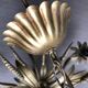 Golden wheat spike chandelier