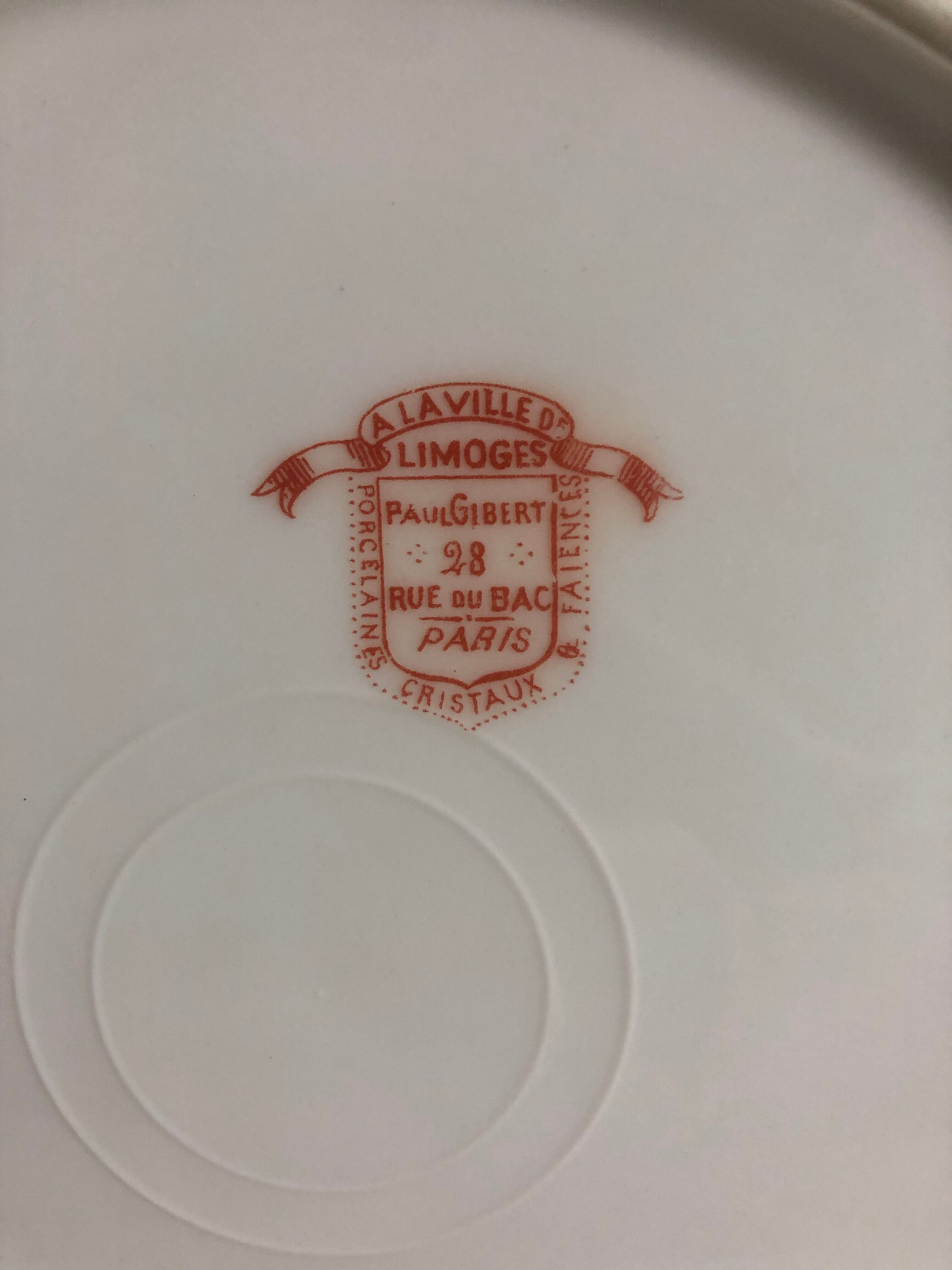 4 flat plates - Limoges porcelain, nature