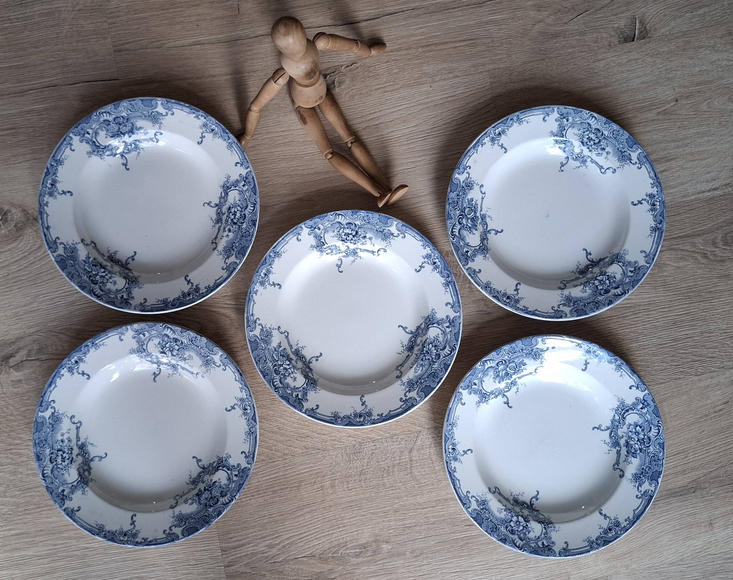 Set of 5 Dolphin plates BFK 1920