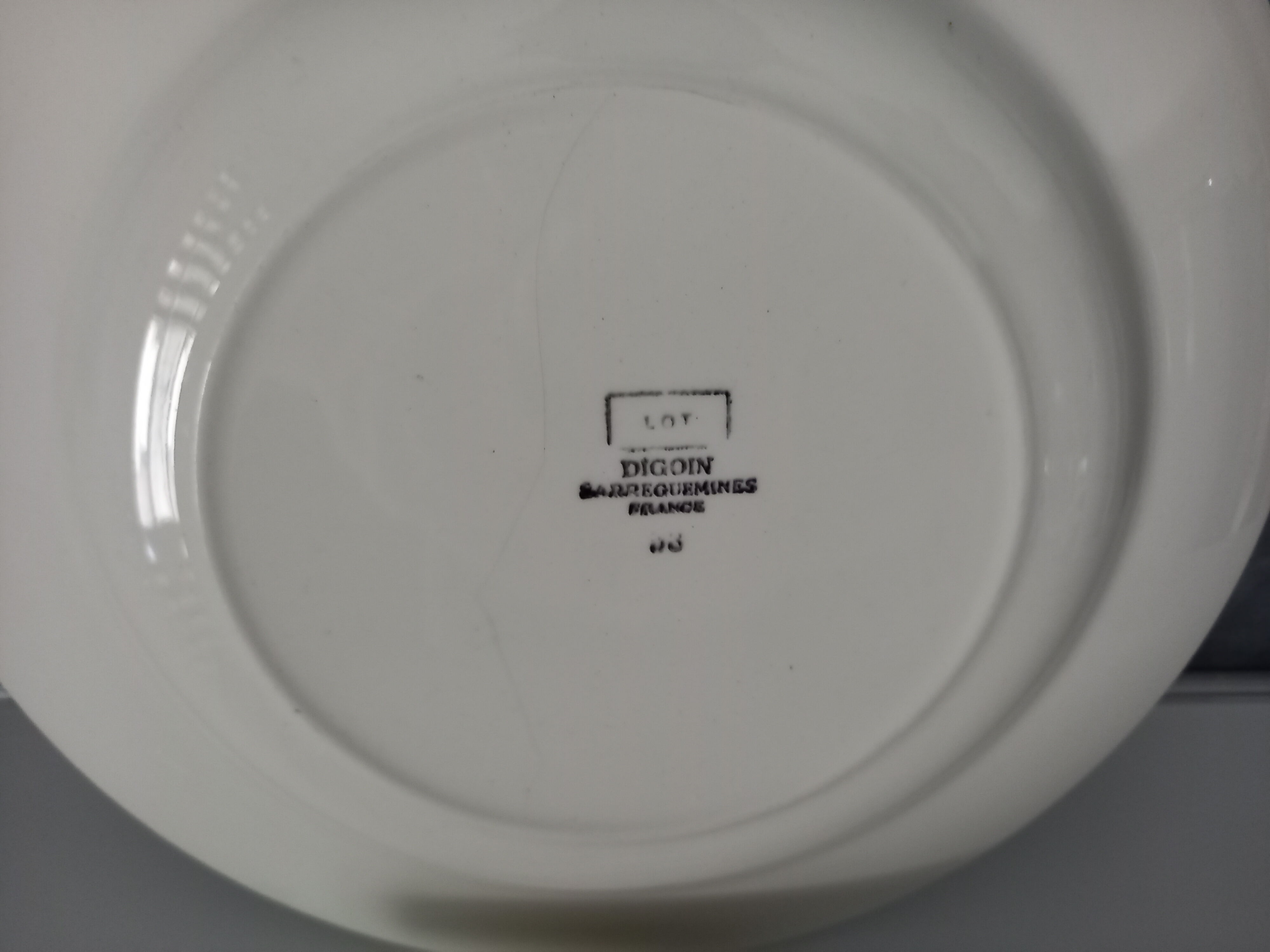 Lot of 4 flat plates Digoin Sarreguemines