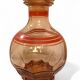 Art Deco, round smoked glass carafe with red edging circa 1930