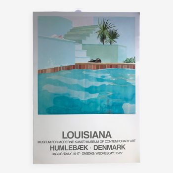 Original poster after David Hockney, Louisiana Museum / Pool and Steps, 1971