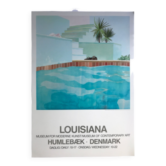 Original poster after David Hockney, Louisiana Museum / Pool and Steps, 1971