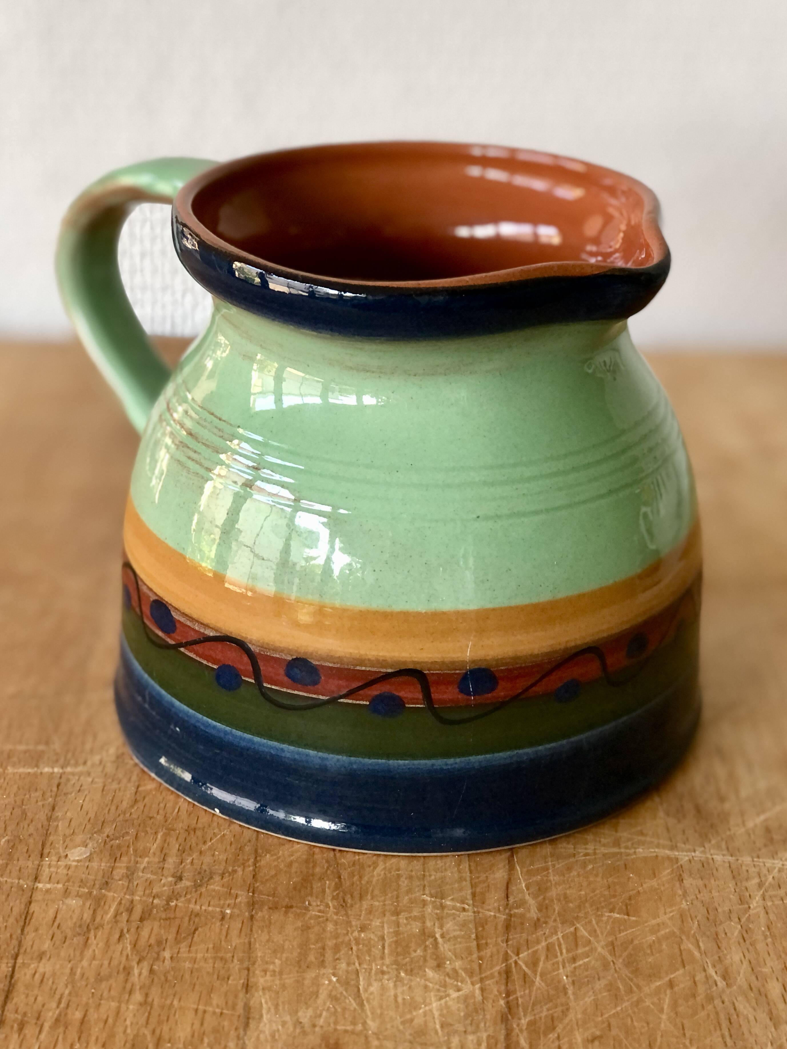 Artisanal terracotta pitcher/pottery