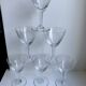 Lot 6 crystal wine glasses engraved 50s