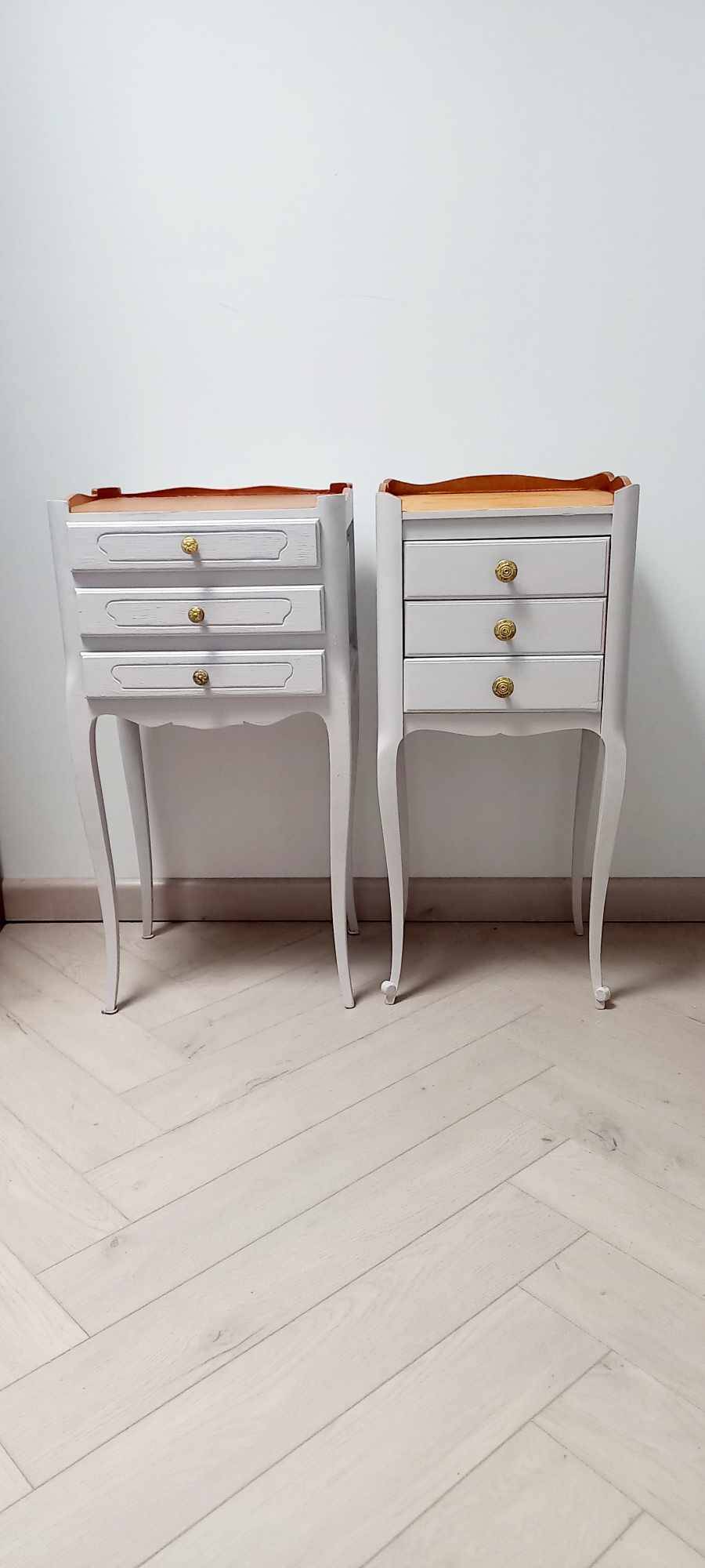 Pair of antique bedside tables