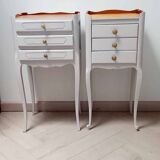 Pair of antique bedside tables