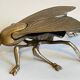 Vintage fly ashtray in patinated metal