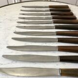 Set of 11 wooden tooth knives made of 50s
