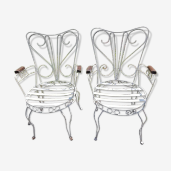 Paire de fauteuils de jardin 1920