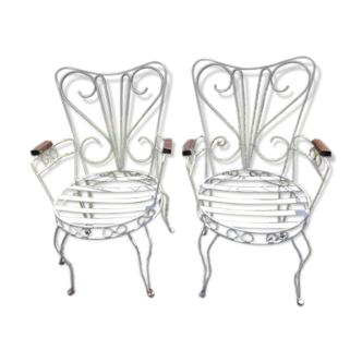 Pair of garden armchairs 1920