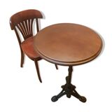 Table bistro solid wood foot cast iron